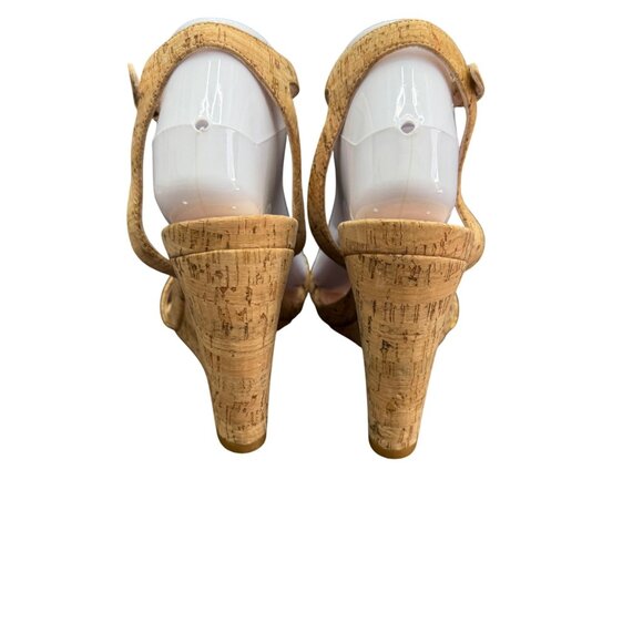 AGL Demi Ankle Strap Cork Wedge Sandal Womens shoes, Size 40.5 WORN ONCE - Picture 5 of 10